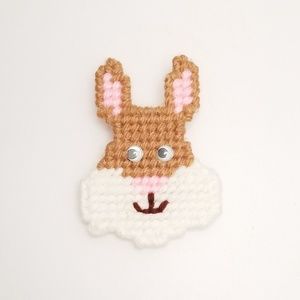 Chocolate Bunny Rabbit Handmade Easter Brooch Pin